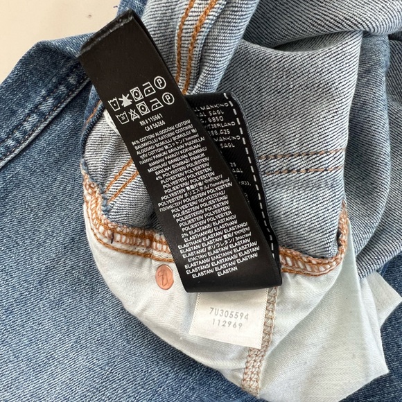 7 For All Mankind Blue Straight Leg Jeans Womens - Picture 11 of 12